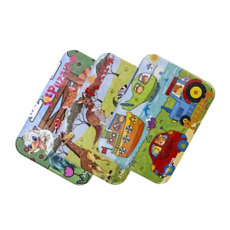 Wooden Puzzle in Tin - 12 Piece 